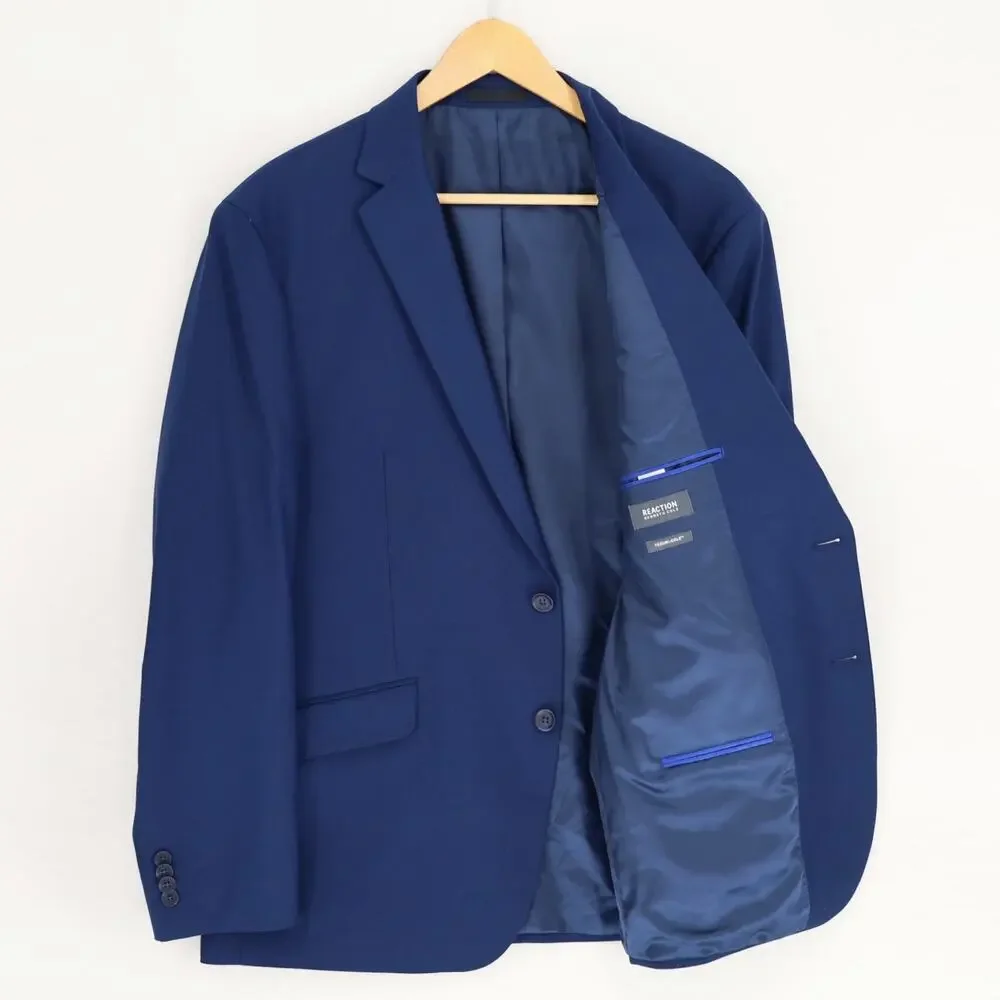 Kenneth Cole Reaction Men's Blue Techni-Cole Slim Formal Suit Blazer Size 46R